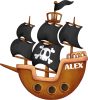 Piratenschiff Wandlampe