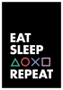 Eat Sleep Game Holzbild Mit Rahmenkontur Normal
