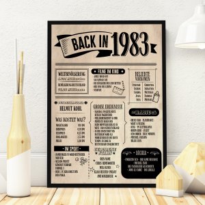 Vintage Back In 1983 - 40 Geburtstag Mit M